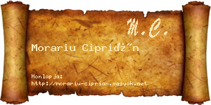 Morariu Ciprián névjegykártya